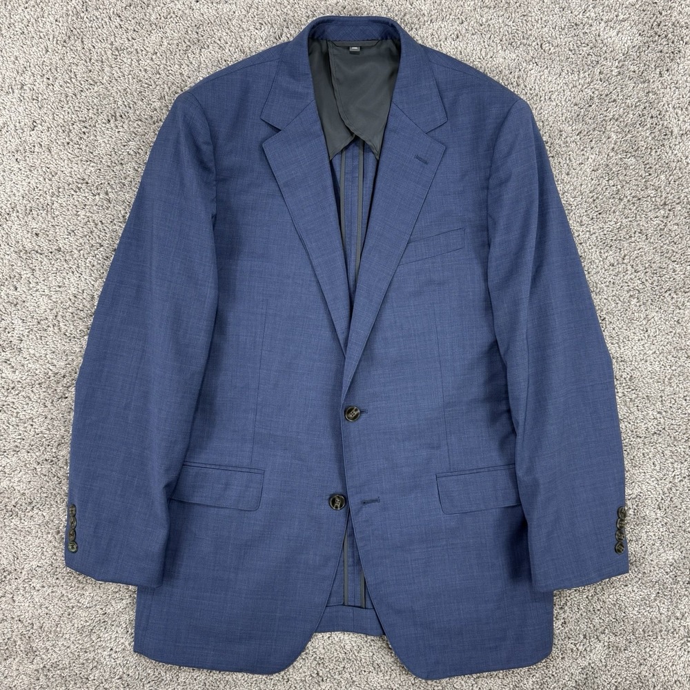 Bonobos Blazer Men 40L Blue 100% Wool 1/4 Lined Unstructured Primatist Super 100